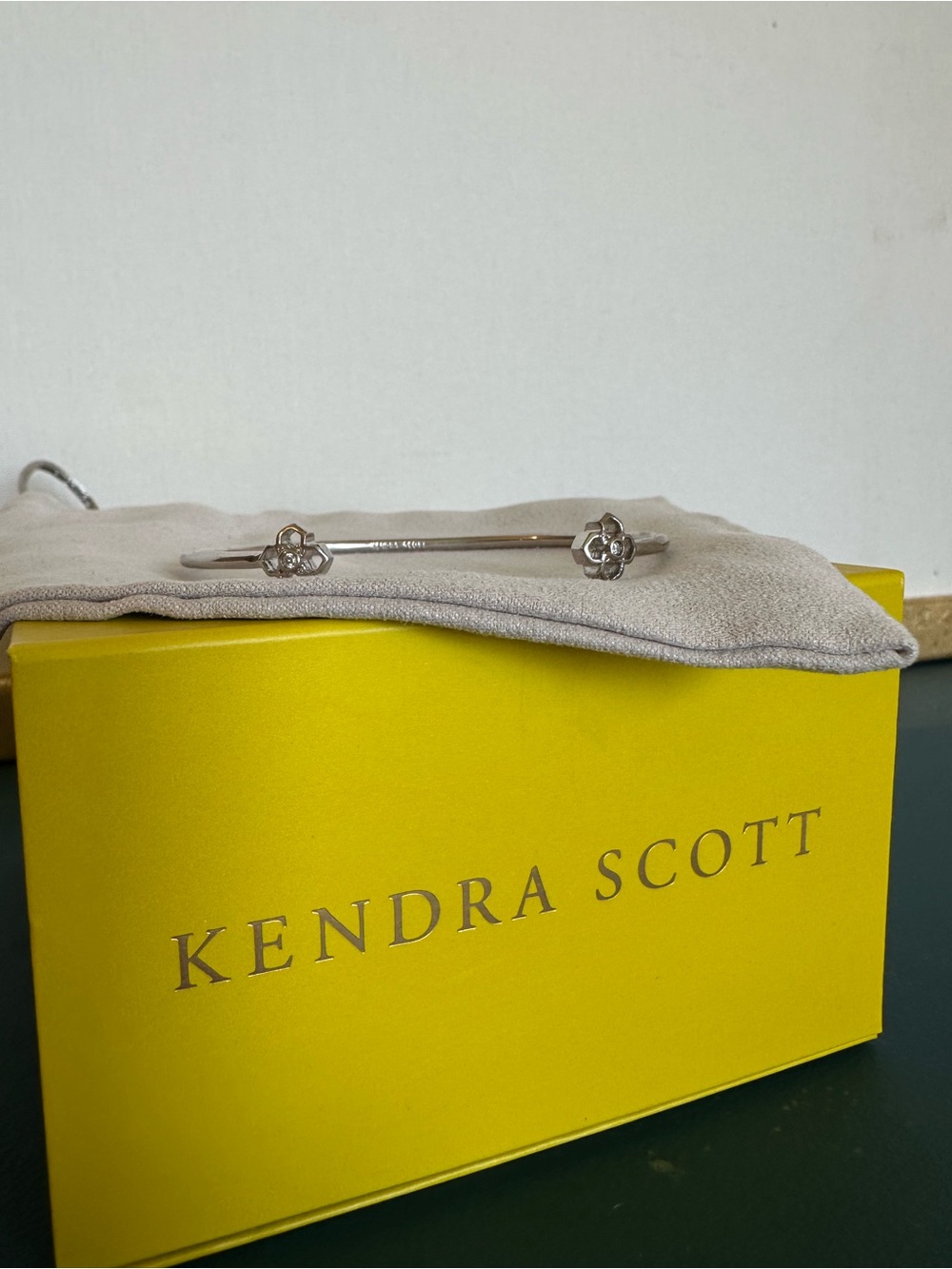 Kendra Scott Silver Floral-Accent Cuff Bracelet Rue